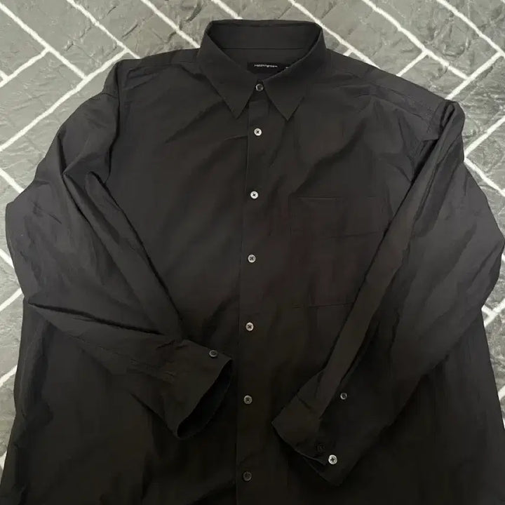 [BUNJANG] Haechi Room Cropped Shirt Charcoal Size 4 / 해칭룸 크롭 셔츠 차콜 4