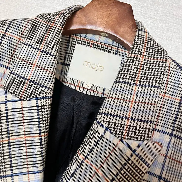 [BUNJANG] Maje Check Double Jacket / maje 마쥬 체크 더블 자켓