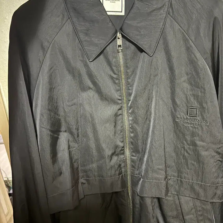 [BUNJANG] Wooyoungmi Nylon Black Banding Jacket / [44] 우영미 나일론 블랙 밴딩 자켓