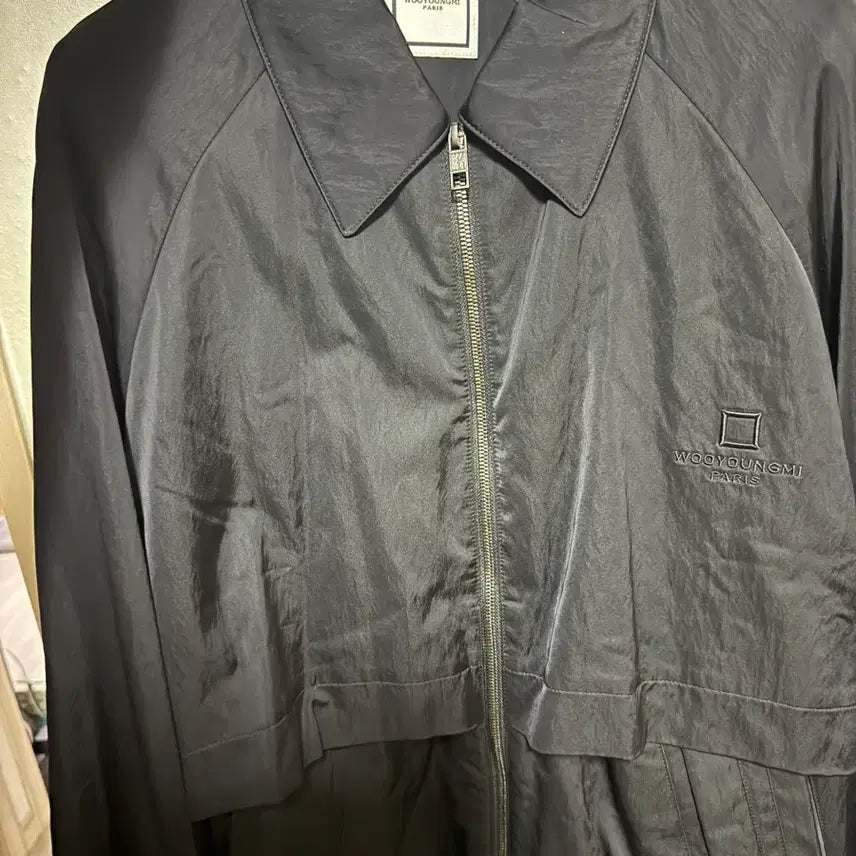 [BUNJANG] Wooyoungmi Nylon Black Banding Jacket / [44] 우영미 나일론 블랙 밴딩 자켓