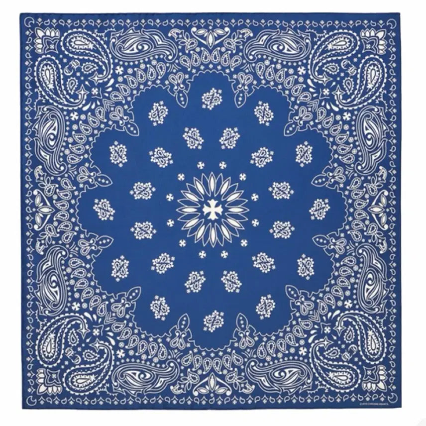 [BUNJANG] Chrome Hearts Silk Bandana Navy / 크롬하츠 실크 반다나 네이비