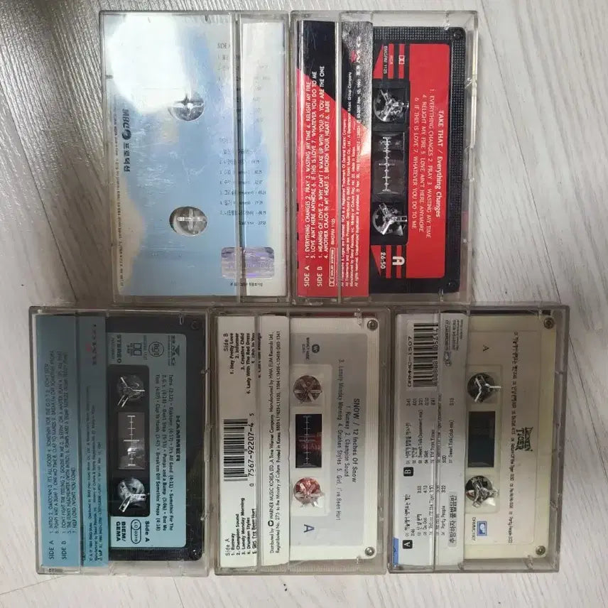 [BUNJANG] Various Artists Cassette Tape Bundle Set / 중고 카세트 테이프 5개 묶음