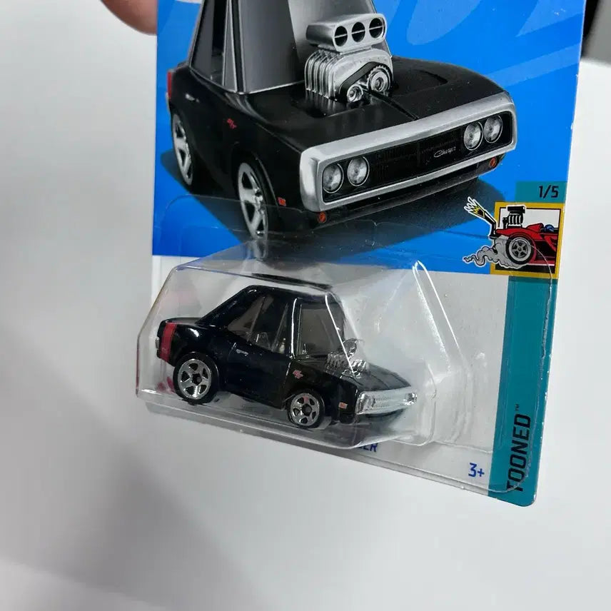 [BUNJANG] Hot Wheels 'Tooned' Dodge Charger Black Diecast Model / 1:64 핫휠 툰드 닷지 차져 블랙 분노의질주 도미닉 토레토