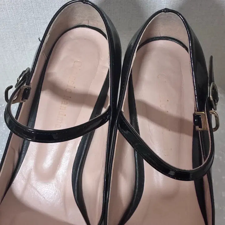 [BUNJANG] Black Enamel Heels / [택포 / 250] 에나멜 구두 블랙 / 실착 1회