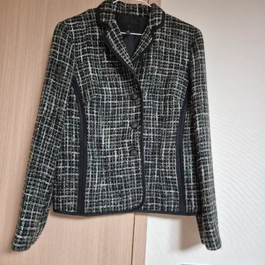[BUNJANG] Tweed Check Women's Jacket / 체크 트위드 여성 자켓 66