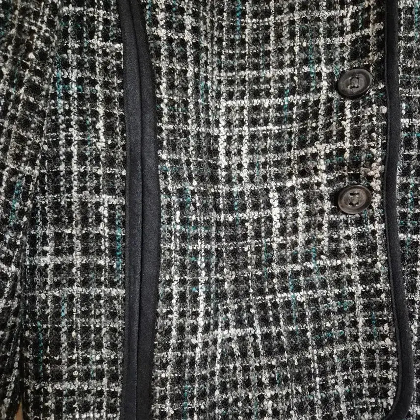 [BUNJANG] Tweed Check Women's Jacket / 체크 트위드 여성 자켓 66