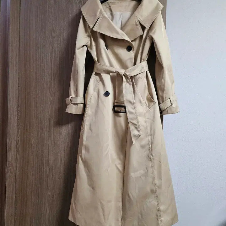 [BUNJANG] Off-Shoulder Trench Coat / 수입 오프숄더 트렌치코트