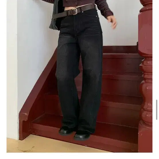 [BUNJANG] ObNine Black Denim Pants S Long Version / 오브나인 흑청 바지 s사이즈 롱버전