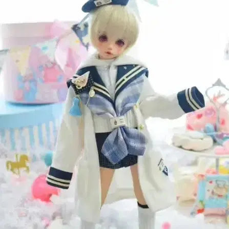 [BUNJANG] Alrokjogakshop Penguin Sailor Outfit Set for MSD/MDD Dolls / 구체관절인형 구관 MSD MDD 호환 의상 펭귄 세일러