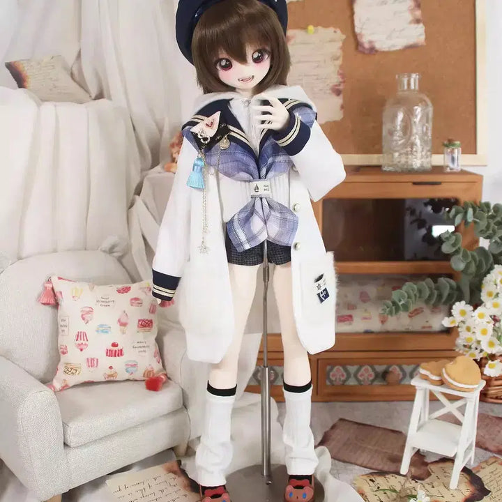 [BUNJANG] Alrokjogakshop Penguin Sailor Outfit Set for MSD/MDD Dolls / 구체관절인형 구관 MSD MDD 호환 의상 펭귄 세일러