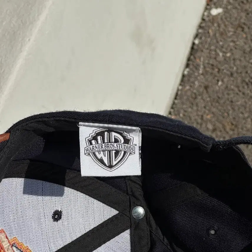 [BUNJANG] Warner Bros. Studio Navy Leather Ball Cap / [M-L] 워너브라더스 스튜디오 네이비 가죽 볼캡 모자