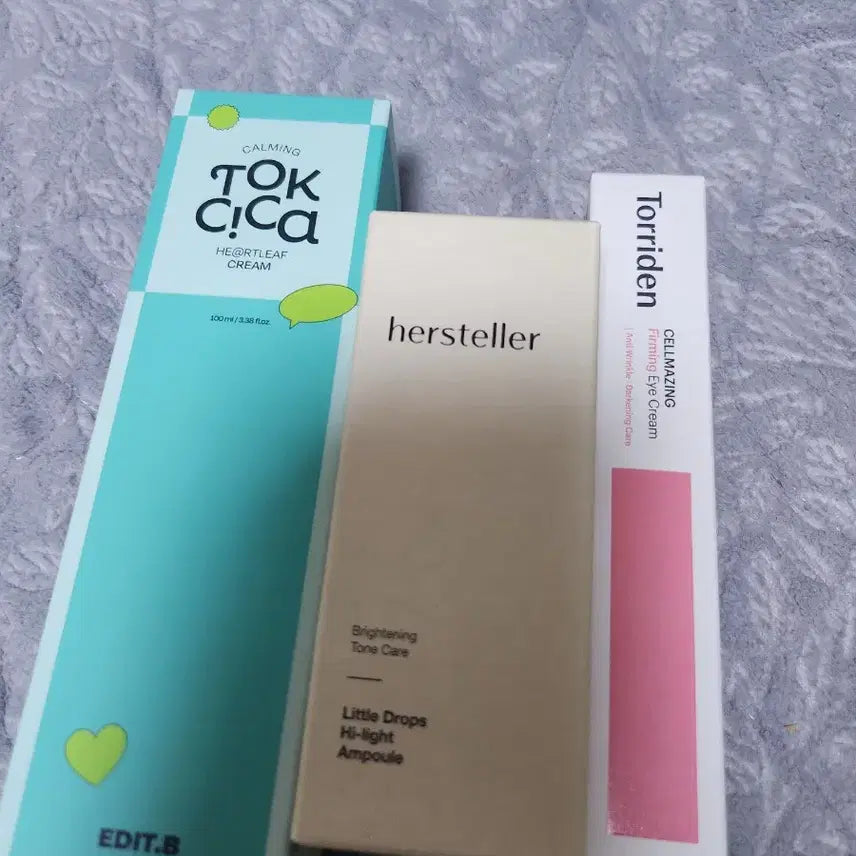 [BUNJANG] Cosmetics Bundle Set (Huxley + EditB + Torriden) / 화장품 일괄 3개(허스텔러 앰플,에딧비 크림, 토리든 아이크림)