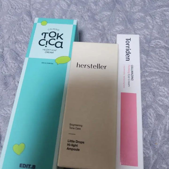 [BUNJANG] Cosmetics Bundle Set (Huxley + EditB + Torriden) / 화장품 일괄 3개(허스텔러 앰플,에딧비 크림, 토리든 아이크림)