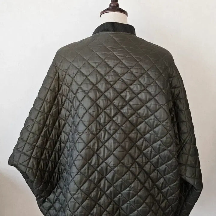 [BUNJANG] ZARA TRF Quilted Bomber Jacket (Khaki) - S/M / (단종레어)자라 TRF 카키 퀼팅 봄버 자켓 오버핏 간절기 아우터 S~M