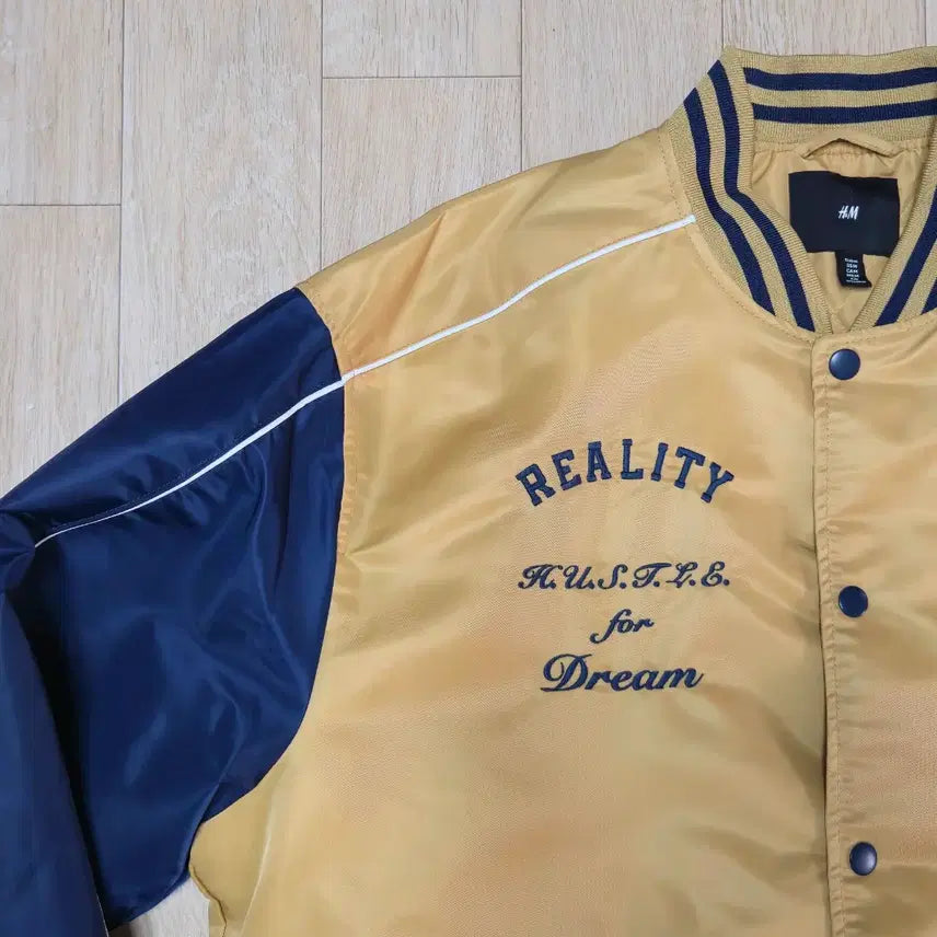 [BUNJANG] H&M Varsity Jacket / H&M 골드/네이비 바시티 자켓