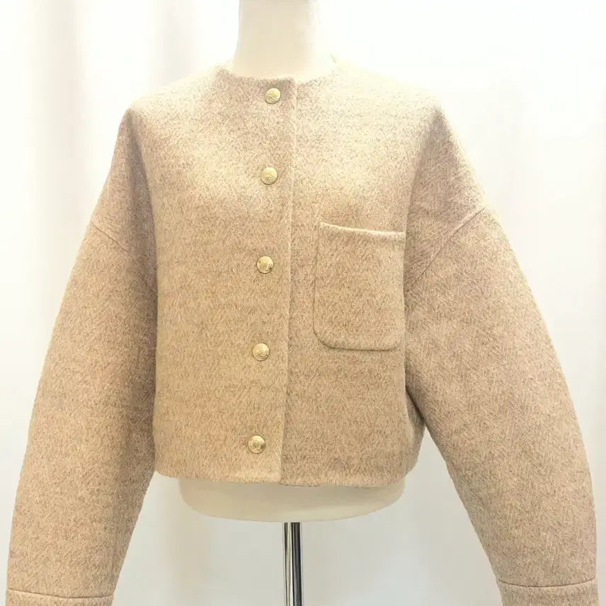 [BUNJANG] LANVIN COLLECTION Alpaca Cashmere Blend Gold Button Jacket / 한섬 LANVIN COLLECTION 알파카 캐시미어 블렌드 금장