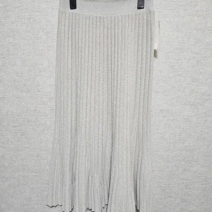 [BUNJANG] Silver Pleated Long Skirt / 실버 플리츠 롱 스커트