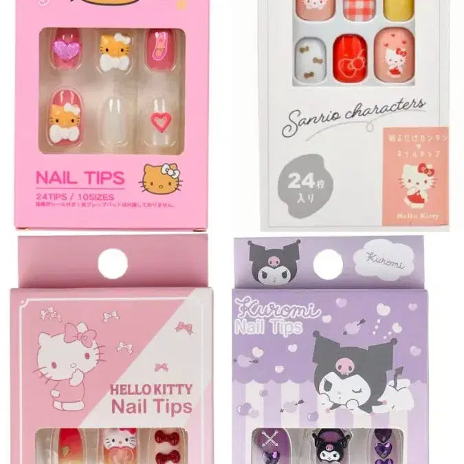[BUNJANG] Sanrio Hello Kitty/Kuromi Nail Tip Set / *특가*네일팁 세트 키티/태닝키티/쿠로미