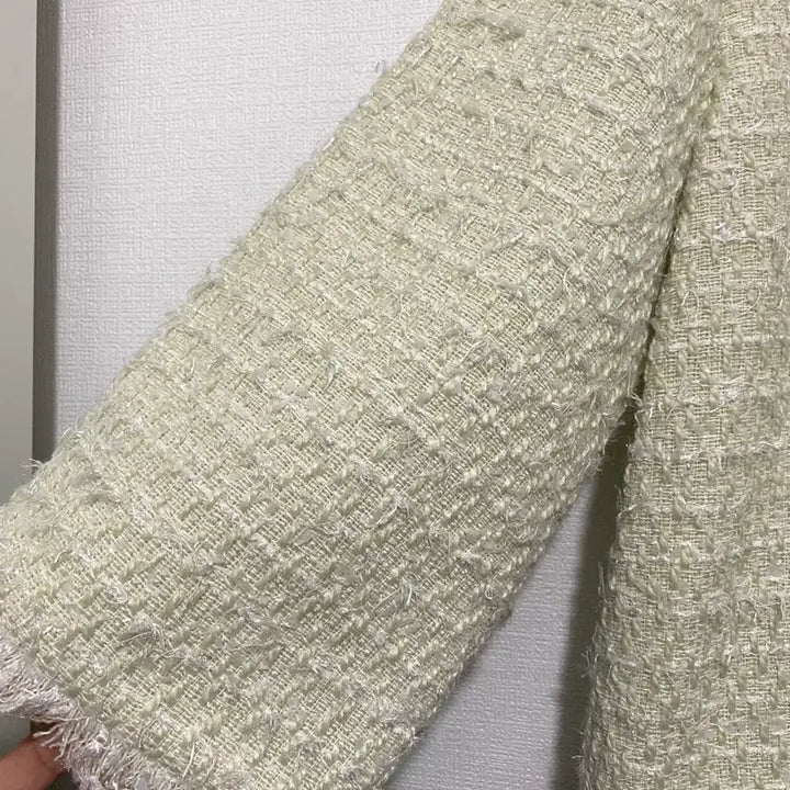 [BUNJANG] Lamei Mint Tweed Jacket / 라메레이 민트 트위드 자켓