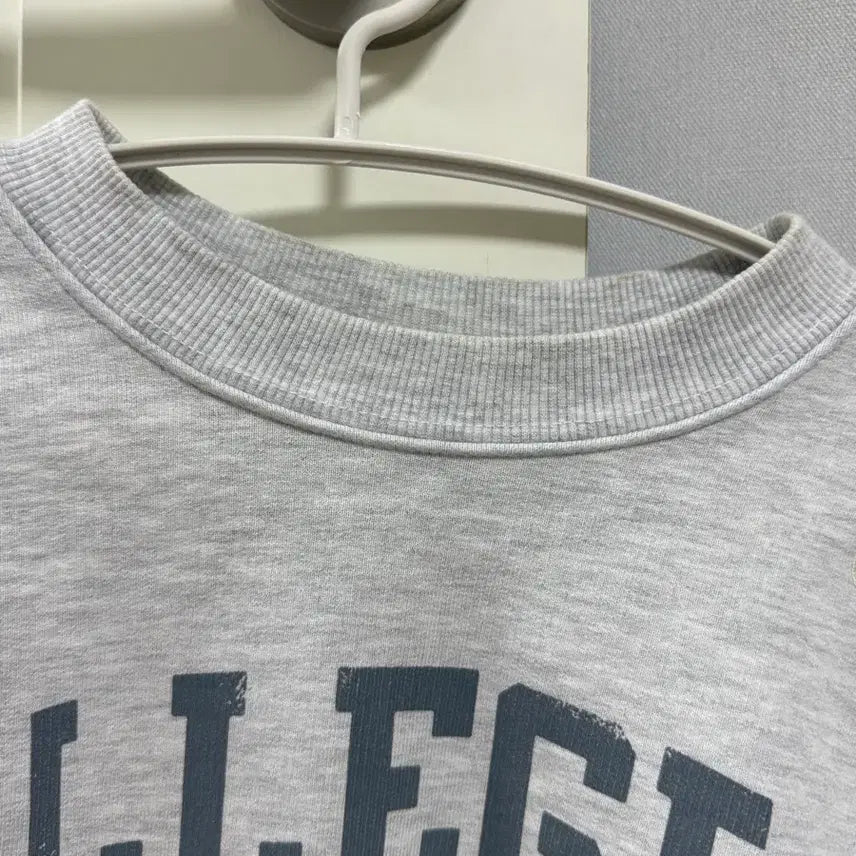 [BUNJANG] RECTO Melange Gray Crop Sweatshirt / 렉토 멜란지그레이 크롭맨투맨 여성FREE 실착3회 운포7