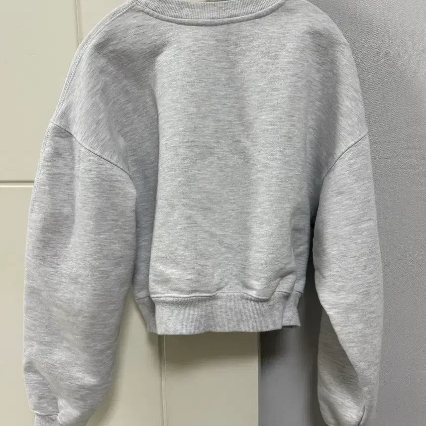 [BUNJANG] RECTO Melange Gray Crop Sweatshirt / 렉토 멜란지그레이 크롭맨투맨 여성FREE 실착3회 운포7