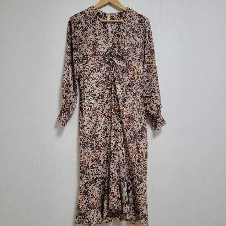 [BUNJANG] Vintage Floral Print Long Chiffon Dress / 19.플라워 롱 쉬폰 원피스 빈티지 스타일