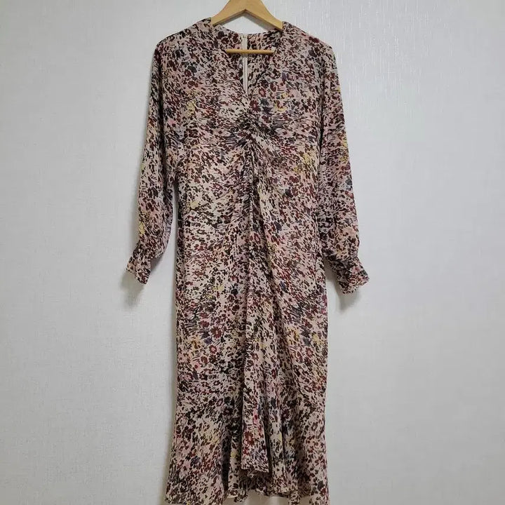 [BUNJANG] Vintage Floral Print Long Chiffon Dress / 19.플라워 롱 쉬폰 원피스 빈티지 스타일