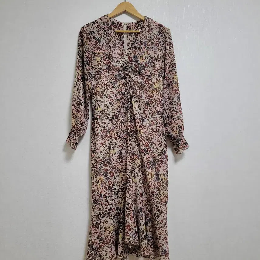[BUNJANG] Vintage Floral Print Long Chiffon Dress / 19.플라워 롱 쉬폰 원피스 빈티지 스타일
