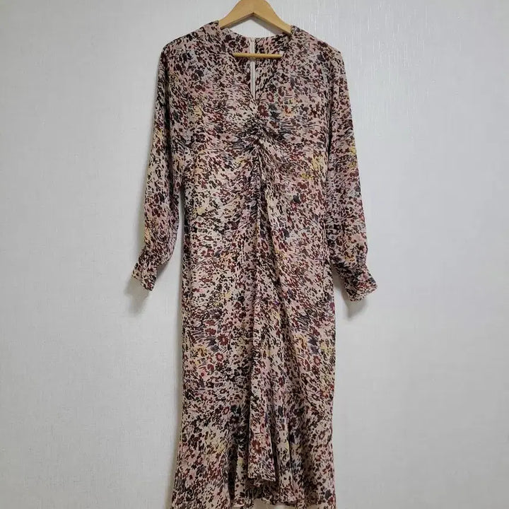 [BUNJANG] Vintage Floral Print Long Chiffon Dress / 19.플라워 롱 쉬폰 원피스 빈티지 스타일