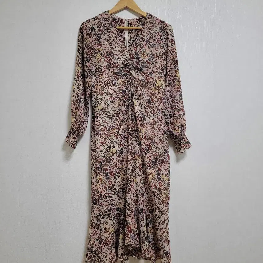 [BUNJANG] Vintage Floral Print Long Chiffon Dress / 19.플라워 롱 쉬폰 원피스 빈티지 스타일