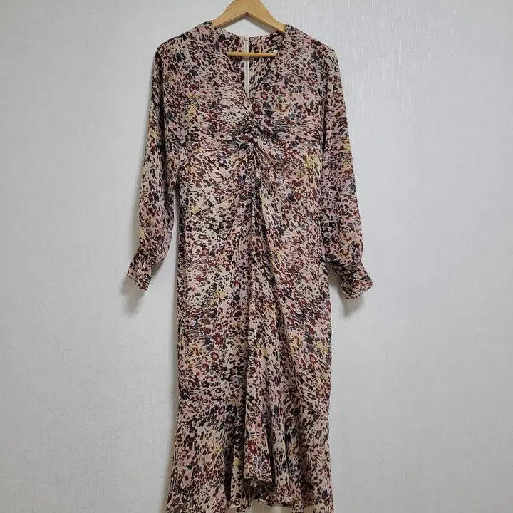 [BUNJANG] Vintage Floral Print Long Chiffon Dress / 19.플라워 롱 쉬폰 원피스 빈티지 스타일