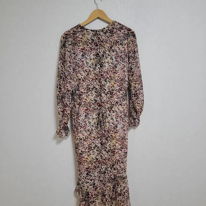 [BUNJANG] Vintage Floral Print Long Chiffon Dress / 19.플라워 롱 쉬폰 원피스 빈티지 스타일