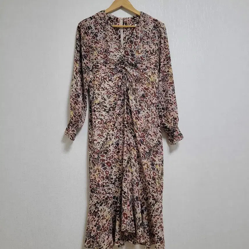 [BUNJANG] Vintage Floral Print Long Chiffon Dress / 19.플라워 롱 쉬폰 원피스 빈티지 스타일