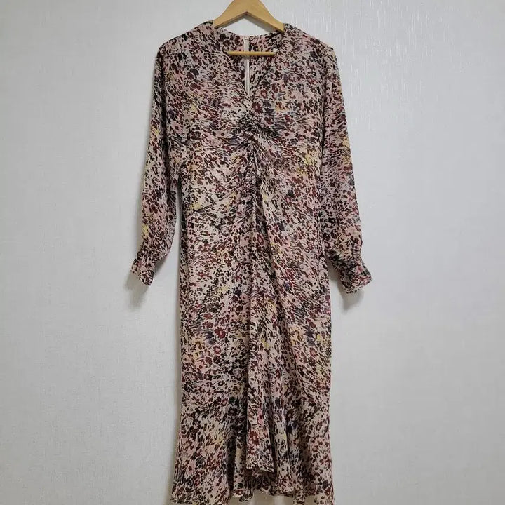 [BUNJANG] Vintage Floral Print Long Chiffon Dress / 19.플라워 롱 쉬폰 원피스 빈티지 스타일