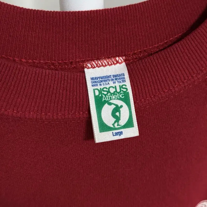 [BUNJANG] 80s USA Boston Sweatshirt Red L / 80s USA 디스커스 보스턴 스웻셔츠 레드 L