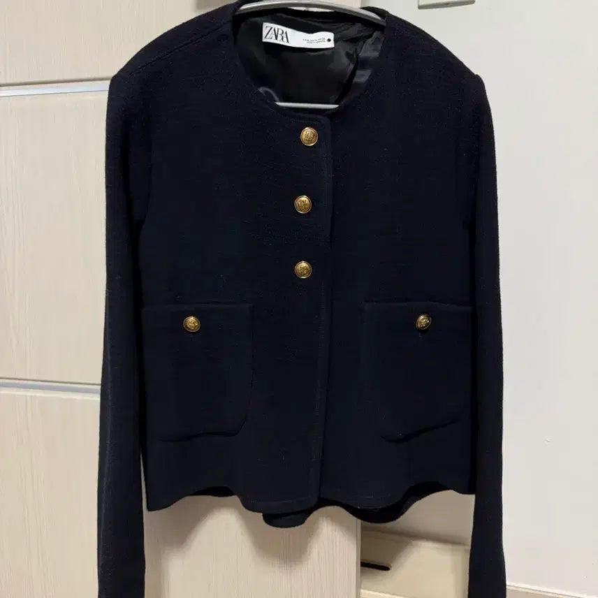 [BUNJANG] Zara Tweed Jacket Black / 자라 트위드 자켓 블랙
