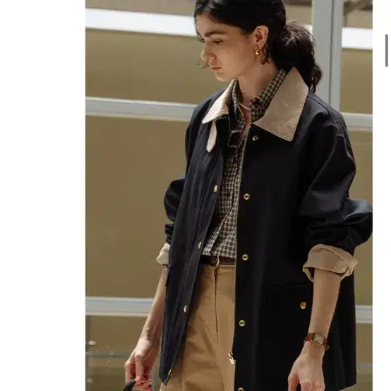 [BUNJANG] Tillyaida Dark Navy Jacket / 틸아이다이 다크네이비 자켓