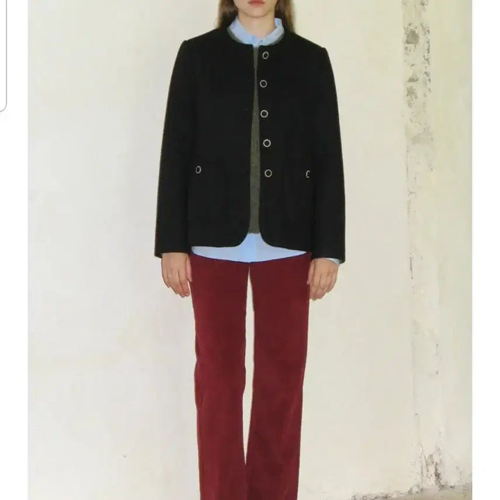 [BUNJANG] Sinoe Melton Tweed Jacket Black / 시눈 Melton 트위드자켓 블랙