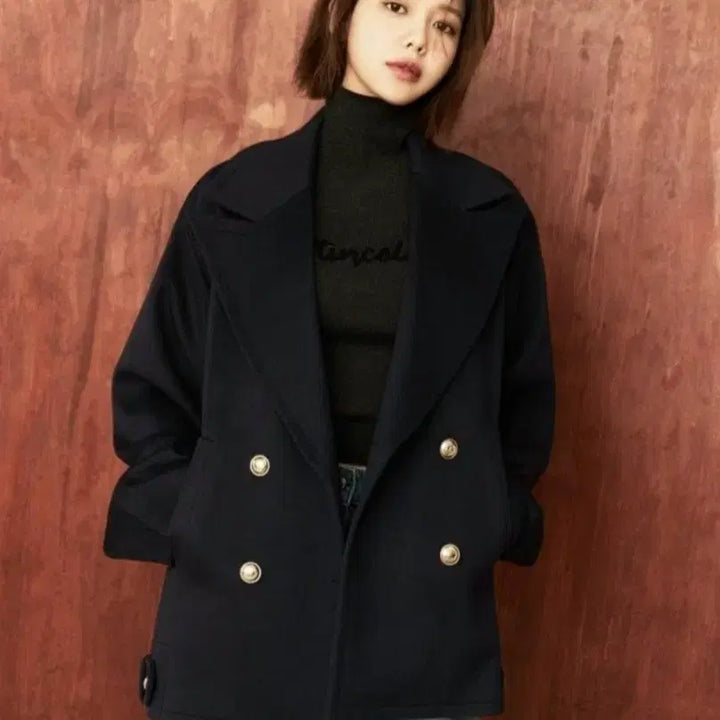 [BUNJANG] EBM Gold Button Double Coat / 핏보장 미샤 세컨브랜드 EBM 금장 더블 코트  택새상품 핏 정말