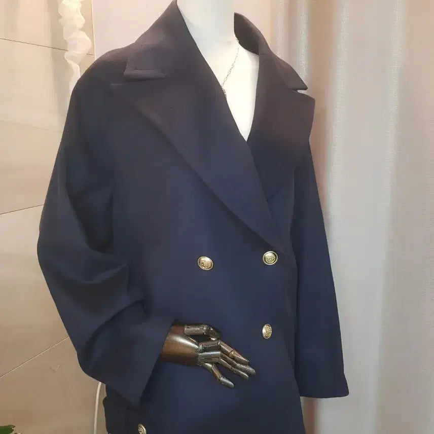 [BUNJANG] EBM Gold Button Double Coat / 핏보장 미샤 세컨브랜드 EBM 금장 더블 코트  택새상품 핏 정말