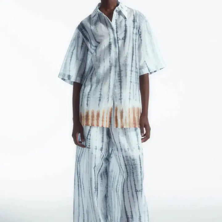 [BUNJANG] COS Shibori Relaxed Short Sleeve Shirt / 코스 X 타바타 시보리 릴랙스드 숏슬리브 셔츠