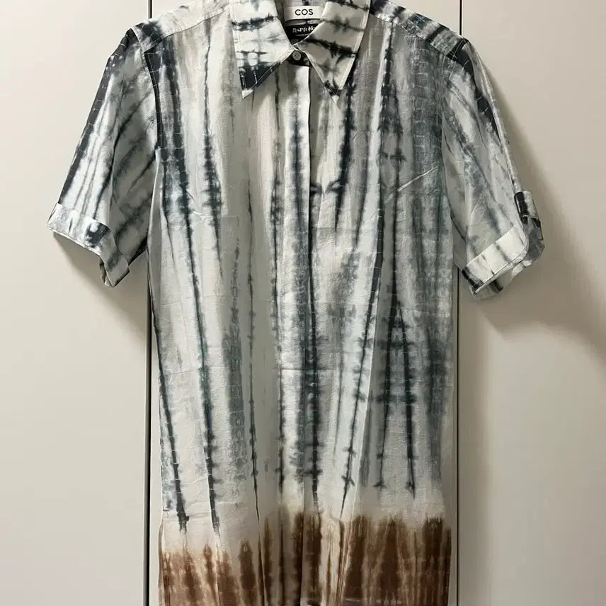 [BUNJANG] COS Shibori Relaxed Short Sleeve Shirt / 코스 X 타바타 시보리 릴랙스드 숏슬리브 셔츠