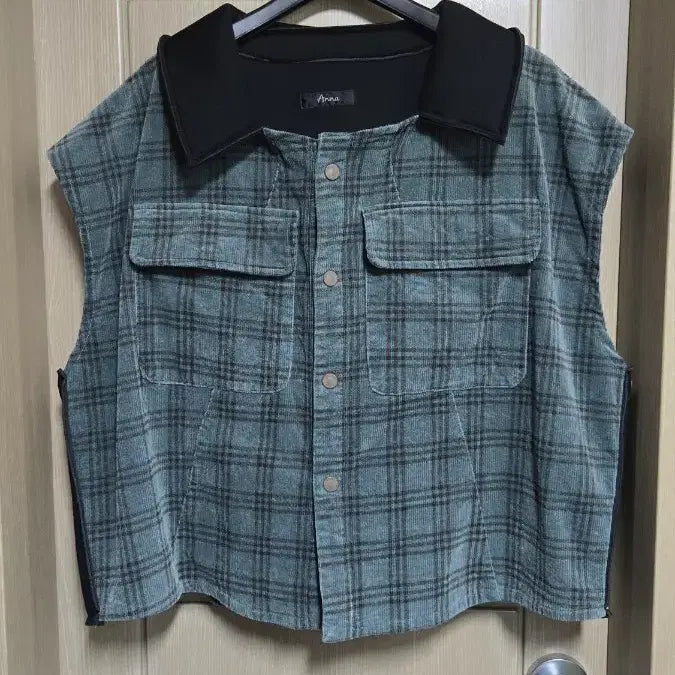 [BUNJANG] Anna Corduroy Check Vest / Anna 체크 코듀로이  조끼