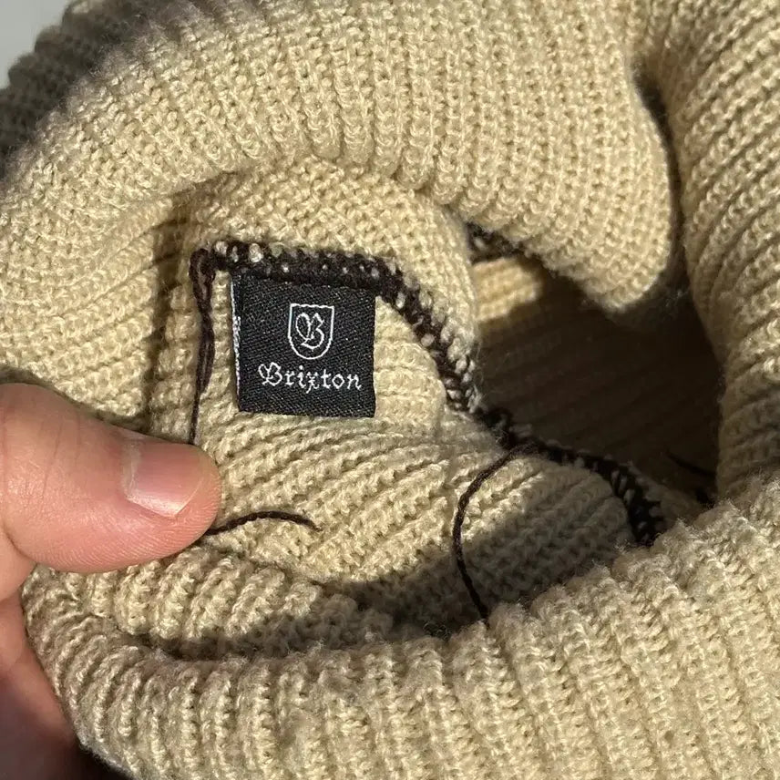 [BUNJANG] Brixton Beige Beanie Hat / [S-M] 브릭스톤 베이지 비니 모자