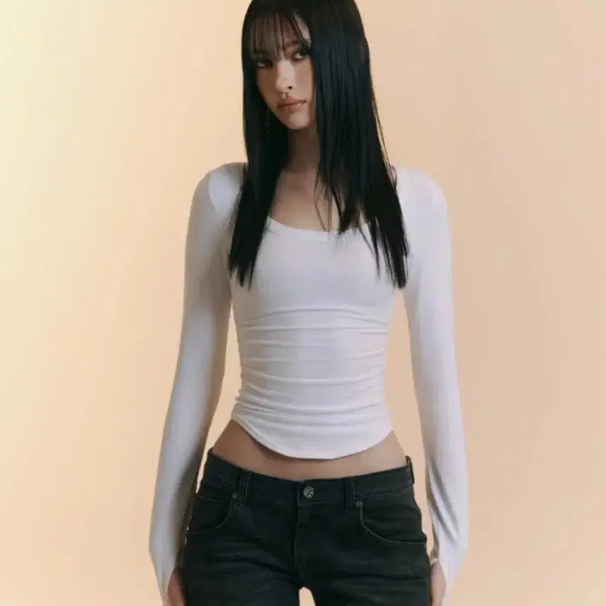 [BUNJANG] Plno8 Momo Top White / 플노팔 모모탑 화이트