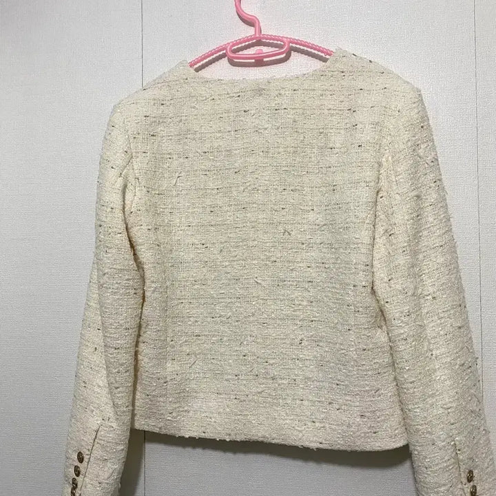 [BUNJANG] Tweed Jacket Ivory / 금장 노카라 트위드 자켓
