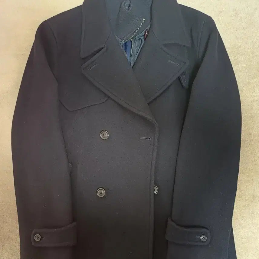 [BUNJANG] TNGT Navy Pea Coat with Detachable Inner Layer / TNGT 네이비 피코트 (내피 탈부착 가능)