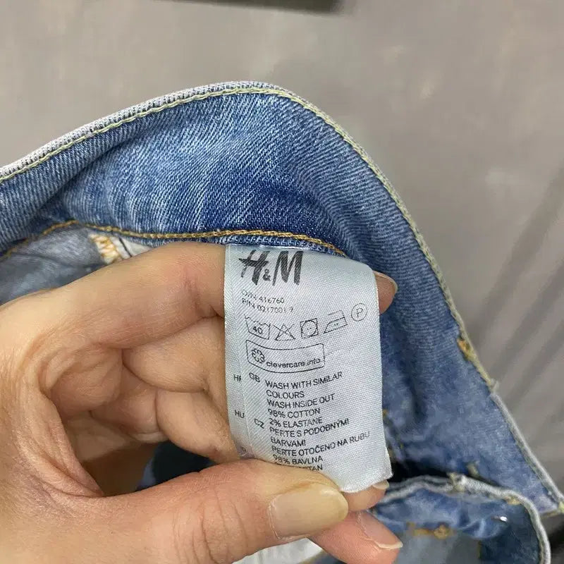 [BUNJANG] H.M Casual Denim Pants (33) / (33인치) H.M 흐앤므 캐주얼 스판 연청바지 데님팬츠
