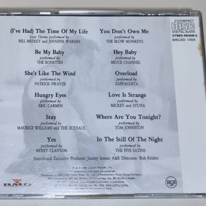 [BUNJANG] Dirty Dancing OST CD / 더티 댄싱 (Dirty Dancing) OST CD