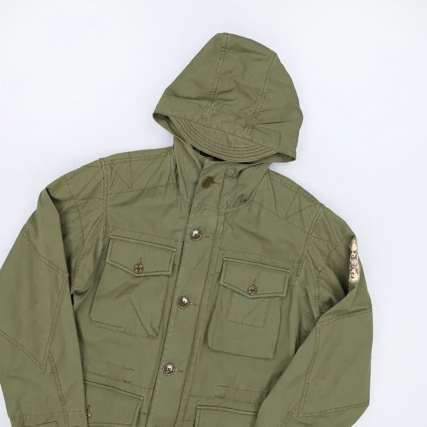 [BUNJANG] L Polo Jeans Skull Patch M-43 Military Field Jacket / L 폴로 진스 스컬패치 M-43 밀리터리 야상 자켓 4114